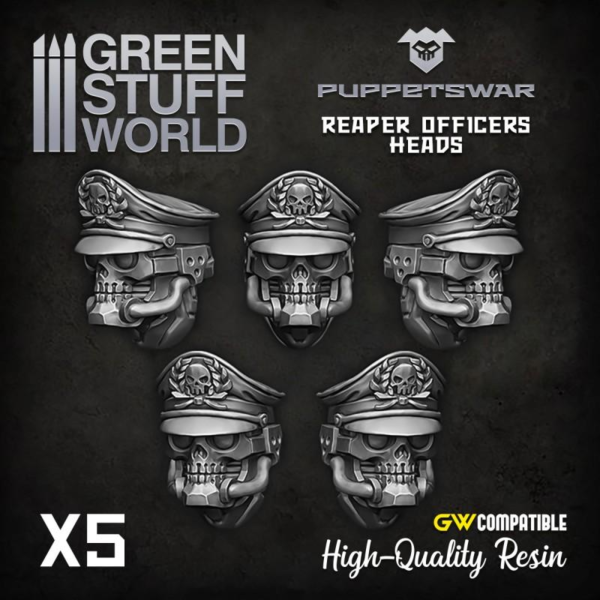 Green Stuff World    Reaper Officers heads - 5904873422301ES - 5904873422301