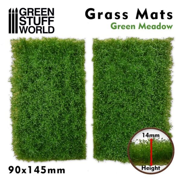 Green Stuff World    Grass Mat Cutouts - Green Meadow - 8436574508369ES - 8436574508369