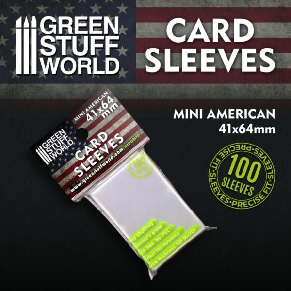 Green Stuff World    Card Sleeves - Mini American 41x64mm - 8436574508710ES - 8436574508710