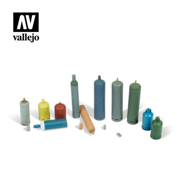 Vallejo    Vallejo Scenics - 1:35 Modern Gas Bottles - VALSC209 - 8429551984799