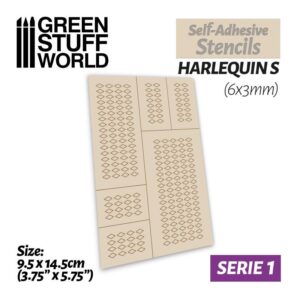 Green Stuff World    Self-adhesive stencils - Harlequin S - 6x3mm - 8436554369461ES - 8436554369461