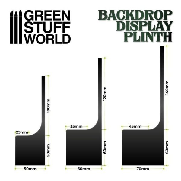 Green Stuff World    Backdrop Display Plinth 7x7x6cm Black - 8435646508344ES - 8435646508344