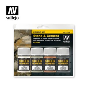 Vallejo    AV Vallejo Pigments Set - Stone & Cement - VAL73192 - 8429551731928