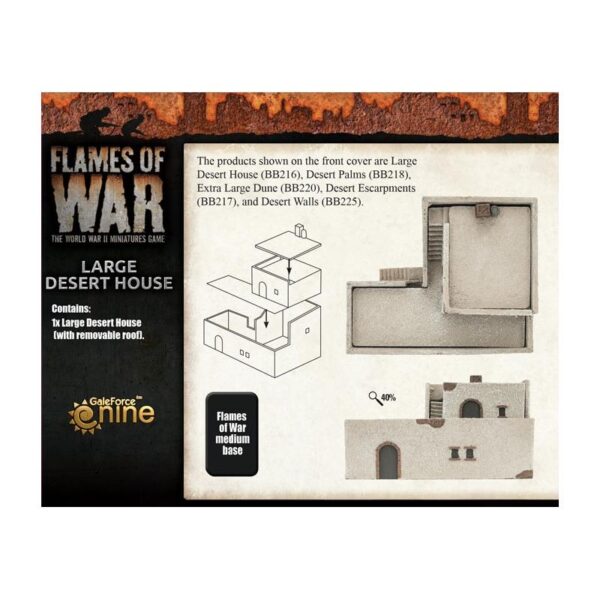 Gale Force Nine    Flames of War: Large Desert House - BB216 - 9420020234895