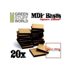 Green Stuff World    MDF Bases - Square 20 mm - 8436554366415ES - 8436554366415