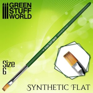 Green Stuff World    GREEN SERIES Flat Synthetic Brush Size 6 - 8436574508154ES - 8436574508154