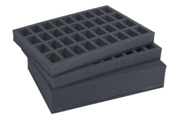 Safe and Sound    Combi box with 68mm deep raster foam tray and  for 72 minis on 32mm bases - SAFE-C-R682X36M - 5907222526286