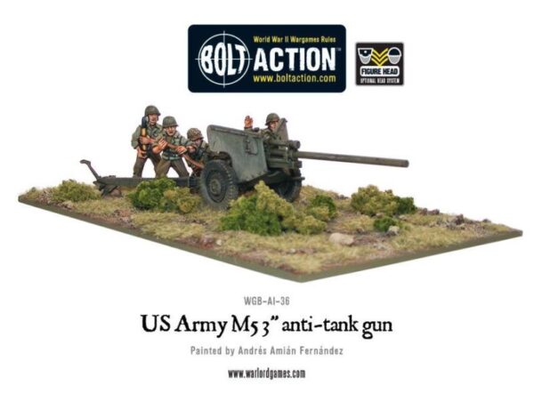 Warlord Games Bolt Action   US Army M5 3'' Anti-Tank Gun - WGB-AI-36 - 5060200845035