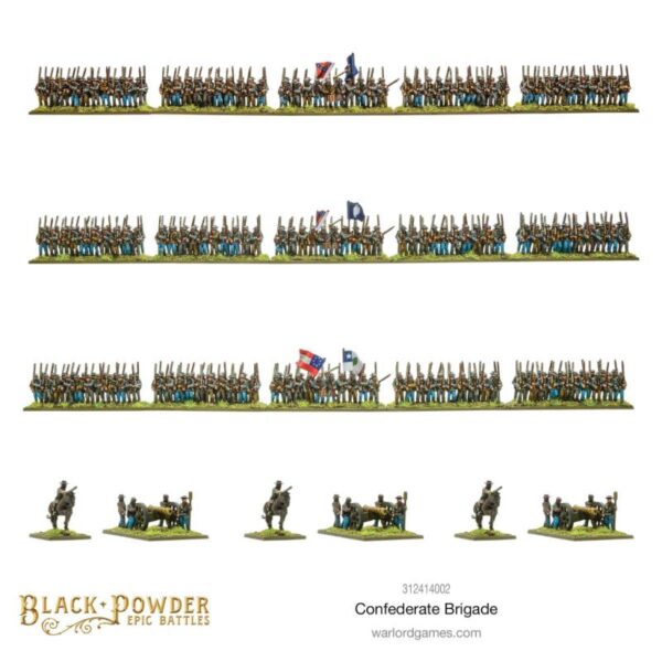 Warlord Games Black Powder Epic Battles   Black Powder Epic Battles: ACW Confederate Brigade - 312414002 - 5060572509238