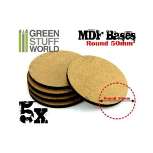 Green Stuff World    MDF Bases - Round 50 mm - 8436554367207ES - 8436554367207