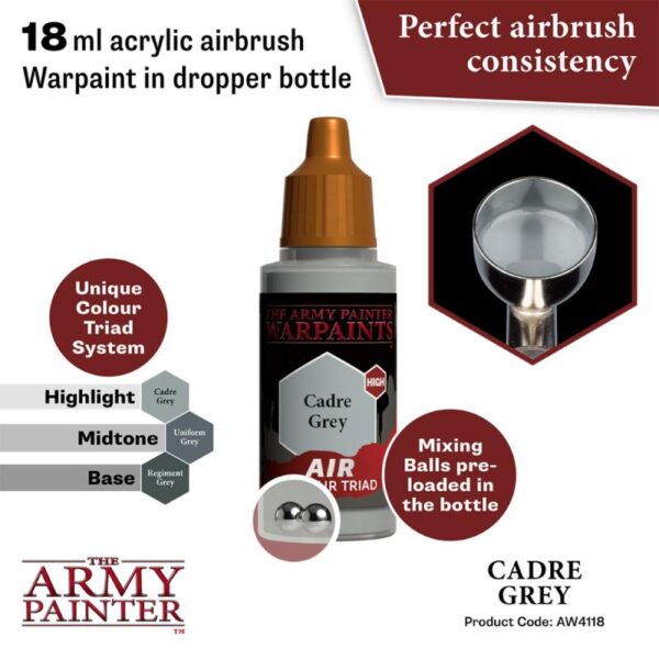 The Army Painter    Warpaint Air: Cadre Grey - APAW4118 - 5713799411883