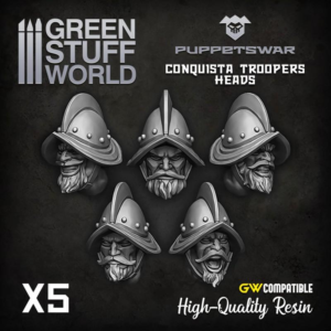Green Stuff World    Conquista Troopers Heads - 5904873422608ES - 5904873422608