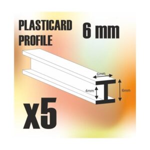 Green Stuff World    ABS Plasticard - Profile H-Beam Columns 6mm - 8436554367184ES - 8436554367184
