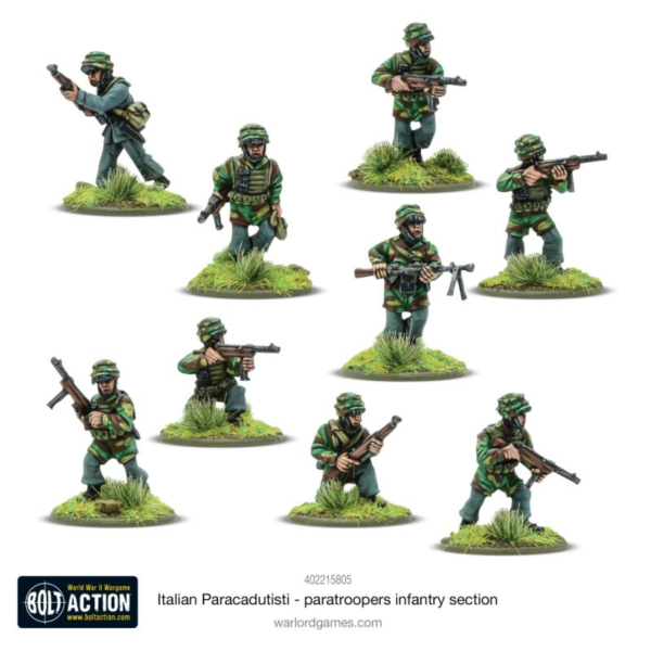 Warlord Games Bolt Action   Italian Paracadutisti paratrooper infantry section - 402215805 -