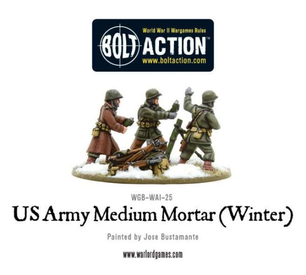 Warlord Games Bolt Action   US Army Medium Mortar (Winter) - WGB-WAI-25 - 5060393702931