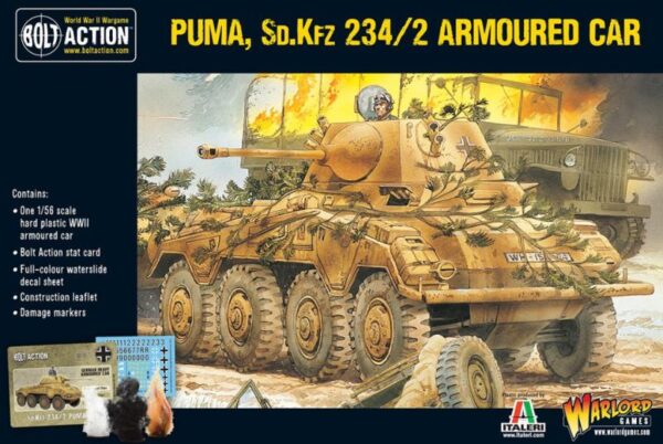 Warlord Games Bolt Action   Puma Sd.Kfz 234/2 Armoured Car - 402012009 - 5060572501348