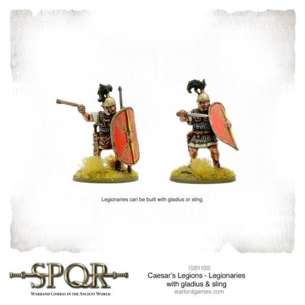 Warlord Games SPQR   SPQR: Caesar's Legions Legionaries with Gladius & Slings - 152011005 - 5060572504837