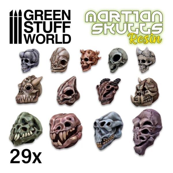 Green Stuff World    ALIEN Skulls Resin Set - 8435646504629ES - 8435646504629