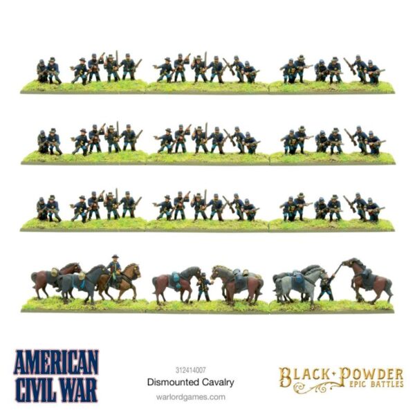 Warlord Games Black Powder Epic Battles   Black Powder Epic Battles: American Civil War Dismounted Cavalry - 312414007 - 5060572509658