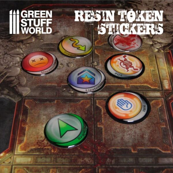 Green Stuff World    6x Resin Token Stickers 50mm - 8436574503968ES - 8436574503968