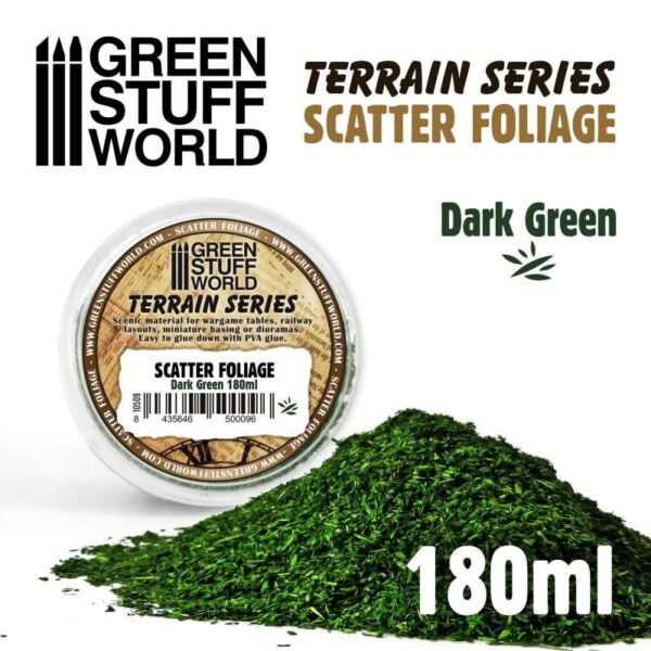 Green Stuff World    Scatter Foliage - Dark Green - 180ml - 8435646500096ES - 8435646500096