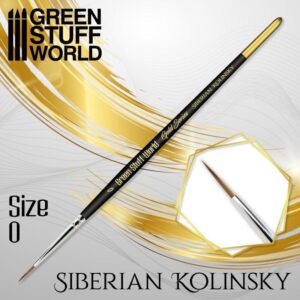 Green Stuff World    GOLD SERIES Siberian Kolinsky Brush - Size 0 - 8436574507164ES - 8436574507164