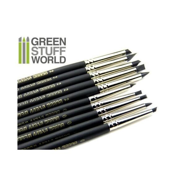 Green Stuff World    Colour Shapers Brushes COMBO 0 and 2 - BLACK FIRM - 8436554365074ES - 8436554365074