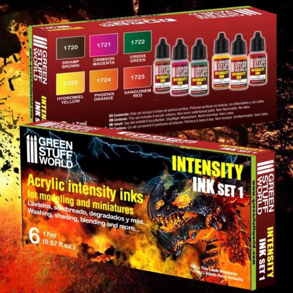 Green Stuff World    Set x6 Intensity Inks - Set 1 - 8436554368501ES - 8436554368501