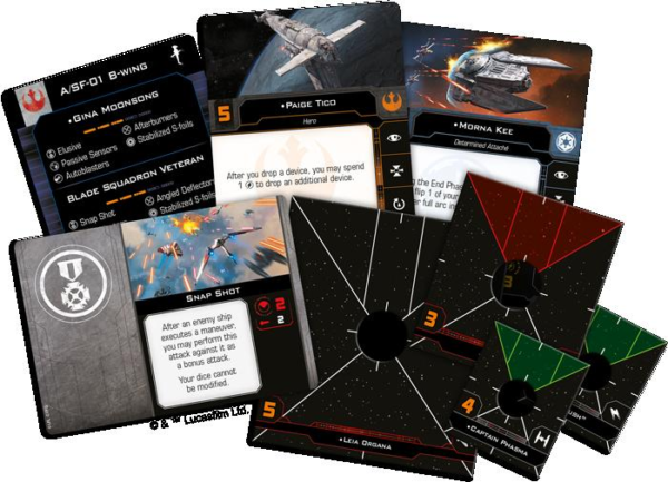 Atomic Mass Star Wars: X-Wing   Star Wars X-Wing: Hotshots and Aces Reinforcements Pack - FFGSWZ66 - 841333110321
