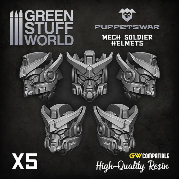 Green Stuff World    Mech Soldier helmets - 5904873423049ES - 5904873423049