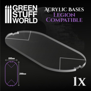 Green Stuff World    Acrylic Bases - Oval Pill 100x200mm (Legion) - 8435646508313ES - 8435646508313
