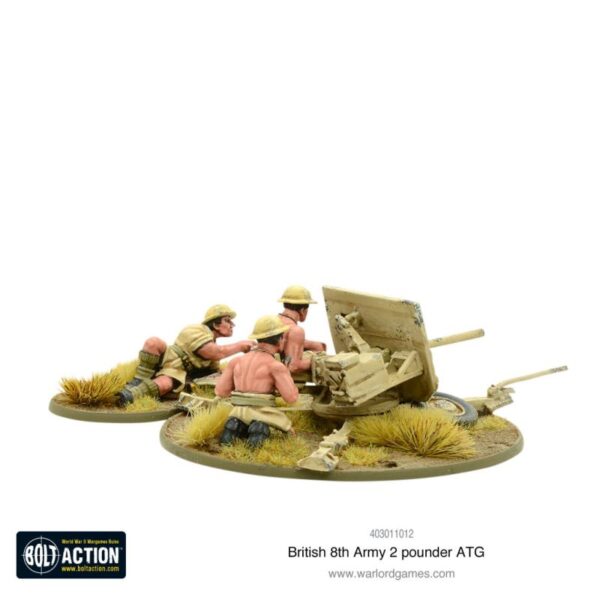 Warlord Games Bolt Action   8th Army 2 Pounder AT - 403011012 - 5060572502437