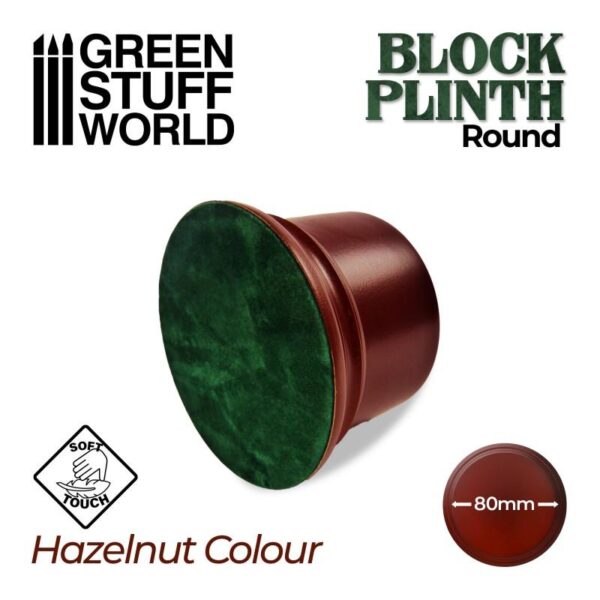 Green Stuff World    Round Block Plinth 8cm - Hazelnut - 8435646500607ES - 8435646500607