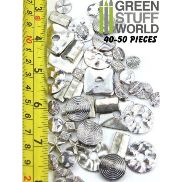 Green Stuff World    Flat Round LINKS Beads 85gr - SMALL - 8436554365869ES - 8436554365869