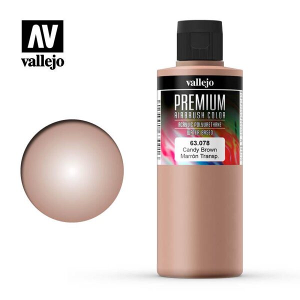 Vallejo    AV Vallejo Premium Color - 200ml - Candy Brown - VAL63078 - 8429551630788