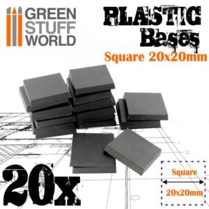 Green Stuff World    Plastic Square Bases 20x20 mm - 8436574503296ES - 8436574503296