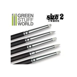 Green Stuff World    Colour Shapers Brushes SIZE 2 - WHITE SOFT - 8436554360260ES - 8436554360260