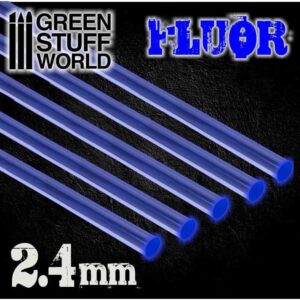 Green Stuff World    Acrylic Rods - Round 2.4 mm Fluor BLUE - 8436554367528ES - 8436554367528