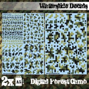 Green Stuff World    Waterslide Decals - Digital Forest Camo - 8436574507539ES - 8436574507539