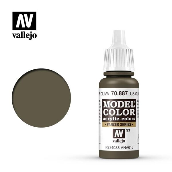 Vallejo    Model Color: US Olive Drab - VAL887 - 8429551708876