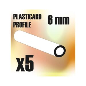 Green Stuff World    ABS Plasticard - Profile TUBE 6mm - 8436554366743ES - 8436554366743
