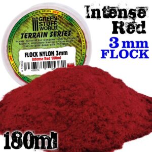 Green Stuff World    Static Grass Flock 3 mm - Intense Red - 180 ml - 8436574505382ES - 8436574505382
