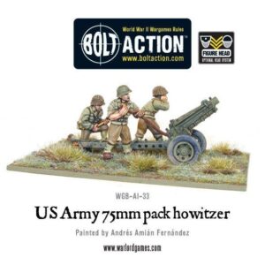 Warlord Games Bolt Action   US Army 75mm Howitzer Metal - WGB-AI-33 - 5060200844922