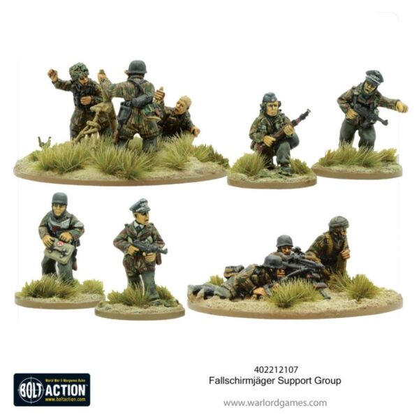 Warlord Games Bolt Action   Fallschirmjager Support Group (HQ, Mortar & MMG) - 402212106 - 5060572503571