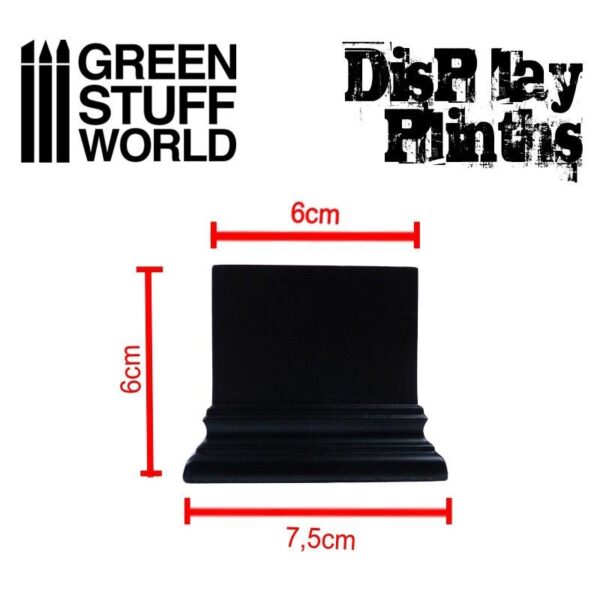 Green Stuff World    Square Top Display Plinth 6x6 cm - Black - 8436574501735ES - 8436574501735