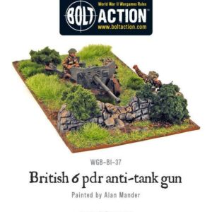 Warlord Games Bolt Action   British Army 6 Pounder Anti Tank Gun - WGB-BI-35 - 5060200842935