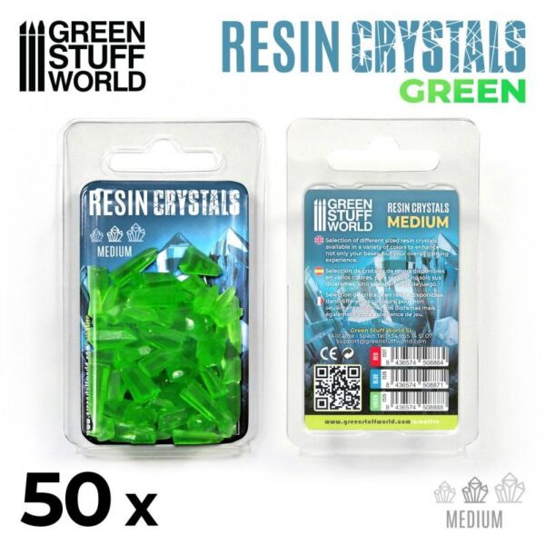 Green Stuff World    GREEN Resin Crystals - Medium - 8436574508888ES - 8436574508888