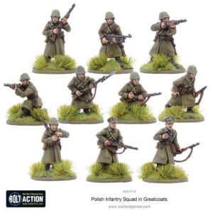 Warlord Games Bolt Action   Polish Infantry Squad in greatcoats (10) - WGB-PI-04 - 5060393703624