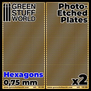 Green Stuff World    Photo-etched Plates - Medium Hexagons - 8436574506075ES - 8436574506075