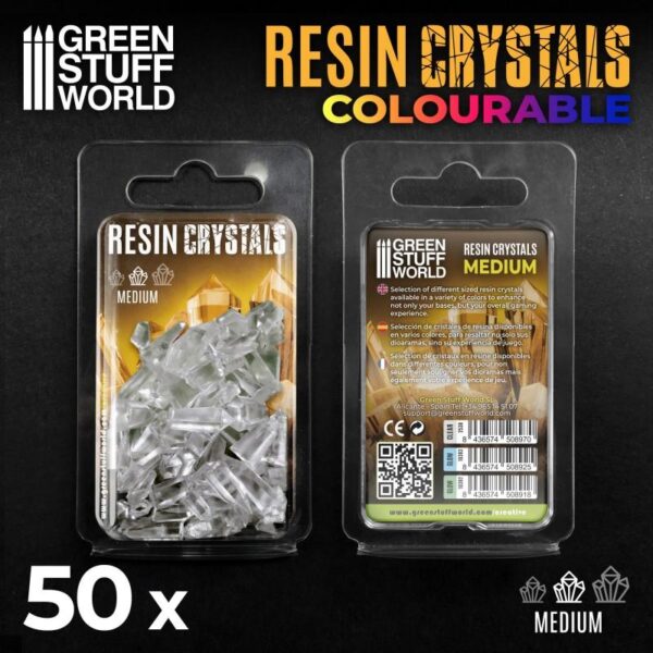 Green Stuff World    CLEAR Resin Crystals - Medium - 8436574508970ES - 8436574508970